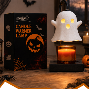 Ghost Candle Warmer Lamp with Timer & Dimmer, (Spooky Ghost)